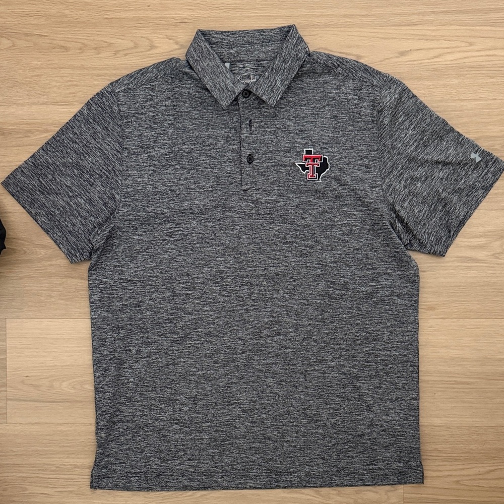 Gray Polo Shirt with Embroidered Logo